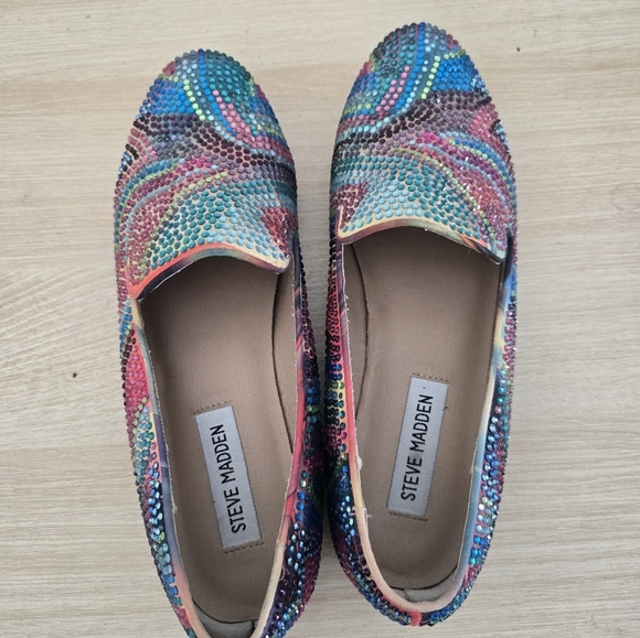 Steve Madden Shoes - Steve Madden Blue and Red Flats with Vibrant Design